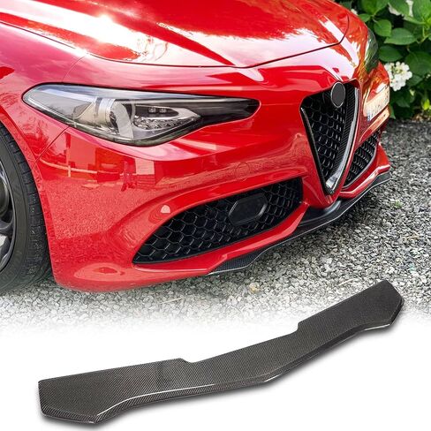MCARCAR KIT Carbon Fiber Front Bumper Lip Fits for Alfa Romeo Giulia Sport Sedan 2016-2021Chin Spoiler Splitter Protector Air Dam Chin Diffuser Factory Outlet in Saudi Arabia