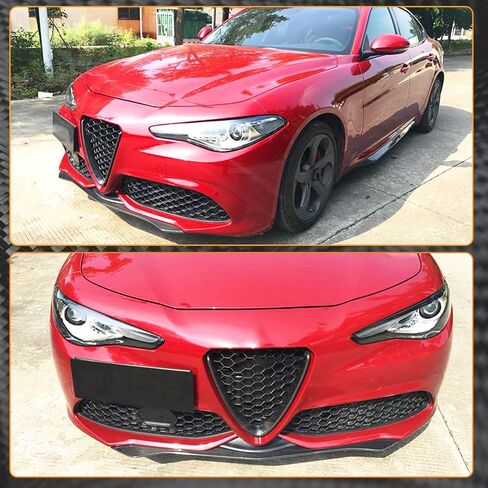 MCARCAR KIT Carbon Fiber Front Bumper Lip Fits for Alfa Romeo Giulia Sport Sedan 2016-2021Chin Spoiler Splitter Protector Air Dam Chin Diffuser Factory Outlet in Saudi Arabia