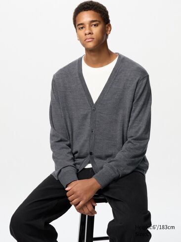 Uniqlo Merino Cardigan | V-Neck in Kuwait