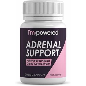 I'm Powered Adrenal Support, Natural Glandular Supplement with Bovine Adrenal Tissue, 200mg, 90 Capsules in Saudi Arabia