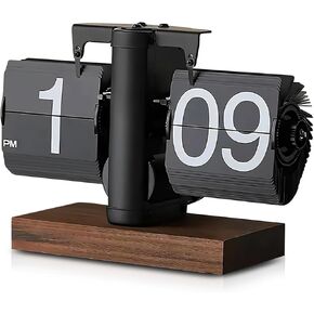 Flip Desk Clock - Retro Digital Flip Table Clock, Large Number Design Battery Powered Gear Operated Auto Flip Clock for Study, Home, Office, Bedroom in Saudi Arabia