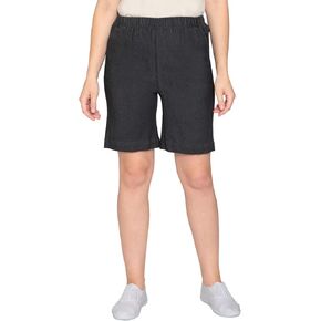 Turtle Bay New York Women's Pull On Denim & Twill Shorts with stretch waist - No zipper or buttons in Kuwait