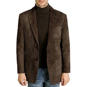 BGSD Men Steve 2-Button Suede Leather Blazer Sport Coat Jacket (Also available in Big and Tall and Short) in Kuwait