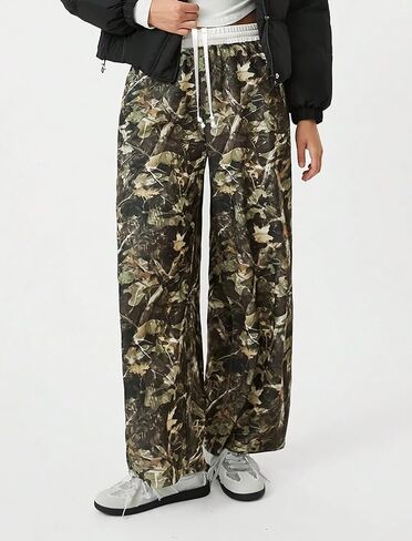 ZAFUL Wide Leg Sweatpants Women Trendy Interior Drawstring Baggy Sweatoants Loose Casual Jogger Pant with Pockets 2025 in Saudi Arabia