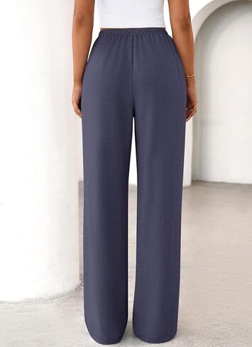 Okiwam Women's Wide Leg Sweatpants Summer 2025 Fall High Waisted Lounge Pants Drawstring Workout Joggers with Pockets in Kuwait