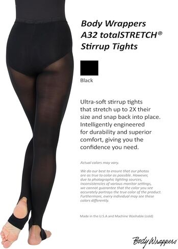 Body Wrappers Womens Total STRETCH Stirrup Tights - A32 / A32X in Saudi Arabia