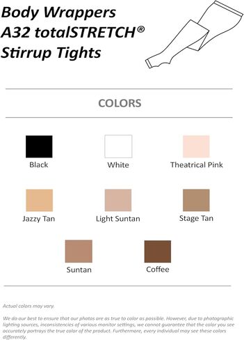 Body Wrappers Womens Total STRETCH Stirrup Tights - A32 / A32X in Saudi Arabia