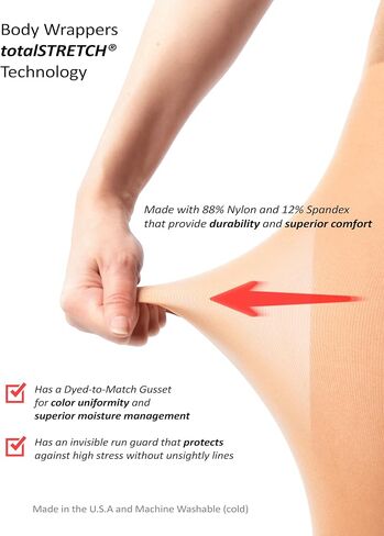 Body Wrappers Womens Total STRETCH Stirrup Tights - A32 / A32X in Saudi Arabia