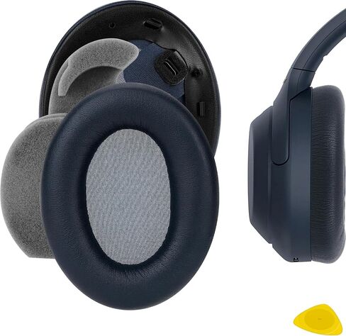 وسائد أذن بديلة من Geekria QuickFit لسماعات الرأس اللاسلكية Sony WH-1000XM4، وسائد أذن لسماعات الرأس، وقطع إصلاح غطاء أكواب الأذن (أسود) in Saudi Arabia