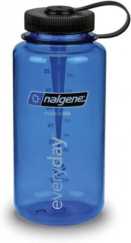 Nalgene Tritan Wide Mouth BPA-Free Water Bottle, Blue w/Black Cap, 32-Ounces in Saudi Arabia