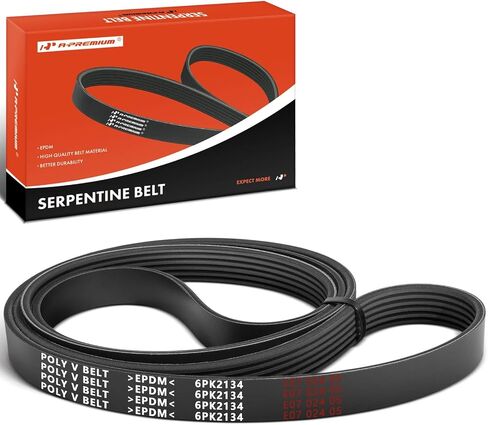 A-Premium Engine Serpentine Drive Belt Compatible with Ford, Hyundai, Kia, Dodge, Mercedes-Benz, Chrysler, Mazda, Lincoln, Mack, Mazda & Volkswagen Cars - F-150, Escape, Focus, Sonata & More in Saudi Arabia
