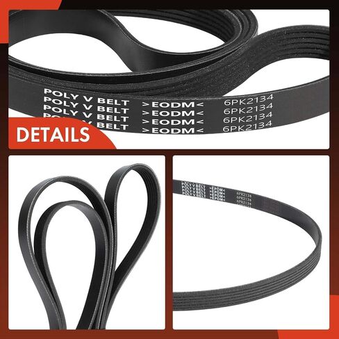 A-Premium Engine Serpentine Drive Belt Compatible with Ford, Hyundai, Kia, Dodge, Mercedes-Benz, Chrysler, Mazda, Lincoln, Mack, Mazda & Volkswagen Cars - F-150, Escape, Focus, Sonata & More in Saudi Arabia