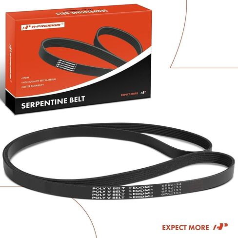 A-Premium Engine Serpentine Drive Belt Compatible with Ford, Hyundai, Kia, Dodge, Mercedes-Benz, Chrysler, Mazda, Lincoln, Mack, Mazda & Volkswagen Cars - F-150, Escape, Focus, Sonata & More in Saudi Arabia