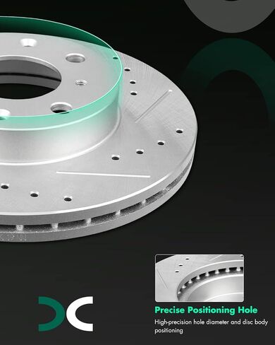 Brakes Rotors SCITOO 2pcs Front Drilled Slotted Discs Brake Rotors Brakes Kit for 1991 1992 1993 1994 1995 1996 1997 1998 1999 2000 for Honda Civic in Saudi Arabia