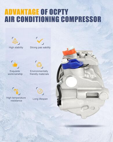 OCPTY Air Conditioning Compressor CO 10807JC for M-ercedes-Benz C240 C320 CL500 CL550 CLK320 CLK500 CLK55 AMG CLS500 CLS55 AMG CLS500 CLS55 AMG CLS550 E320 E500 E55 AMG E550 GL450 2003-2011 in Saudi Arabia