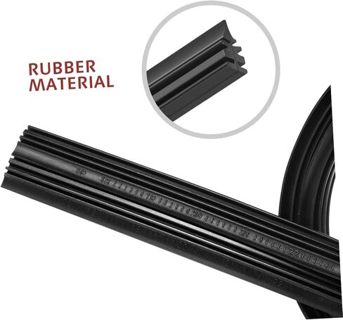 Cabilock 2pcs Auto Windscreen Wiper Rubber Strips Durable Black Wiper Stripe for Easy Replacement Compatible with Cars Performance in Saudi Arabia