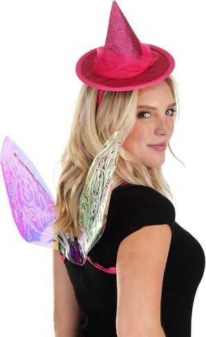 Disney Flora the Fairy Headband & Wings Kit - Glittery Hat with Iridescent Vinyl Wings, Officially Licensed in Saudi Arabia