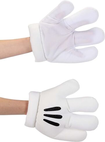Minnie Glitter Headband and Gloves Set - Velvet Bow, Glitter Ears, and Foam Gloves, Officially Licensed in Saudi Arabia