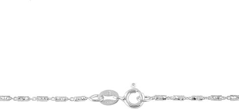 Kooljewelry Sterling Silver Diamond-Cut Bar Link Anklet (1.5 مم ، 10 بوصات) in Saudi Arabia