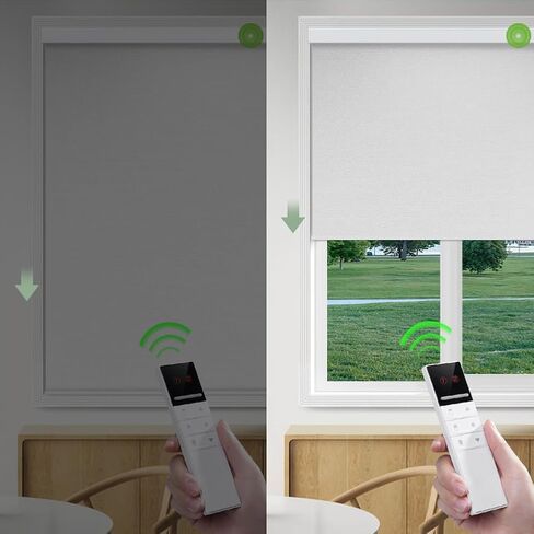 Zshine Window Window Window Thuilds تخصيص العرض (23-95 بوصة) التحكم عن بعد اللاسلكي وقابل لإعادة الشحن الستائر في النوافذ ، المنزل ، المكتب ، الفندق ، النادي ، مطعم (82010 جرام) in Kuwait