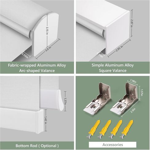 Zshine Window Window Window Thuilds تخصيص العرض (23-95 بوصة) التحكم عن بعد اللاسلكي وقابل لإعادة الشحن الستائر في النوافذ ، المنزل ، المكتب ، الفندق ، النادي ، مطعم (82010 جرام) in Kuwait