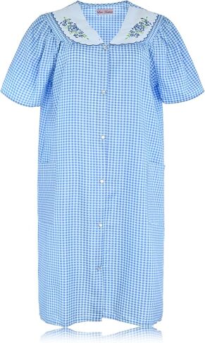 JEFFRICO House Dresses for Women with Pockets - Lightweight Breathable Short Sleeve Housecoat in Kuwait