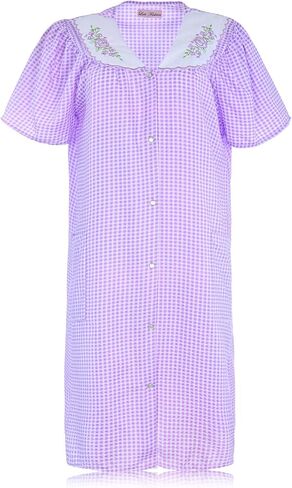 JEFFRICO House Dresses for Women with Pockets - Lightweight Breathable Short Sleeve Housecoat in Kuwait