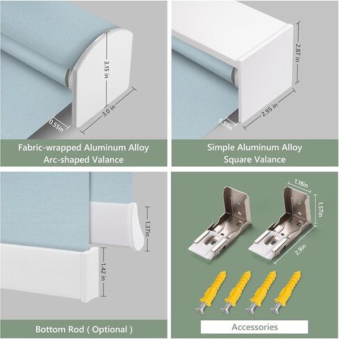 Zshine Window Window Window Thuilds تخصيص العرض (23-95 بوصة) التحكم عن بعد اللاسلكي وقابل لإعادة الشحن الستائر في النوافذ ، المنزل ، المكتب ، الفندق ، النادي ، مطعم (82010 جرام) in Kuwait