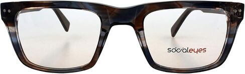 SocialEyes Abram Italian Fashion Handmade Square Acetate Eyeglasses, Non-Prescription/Rx-able Glasses Frame for Men Women in Saudi Arabia