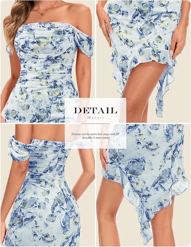 Berylove Women's Sexy Off Counter Mesh Midi Wedding Guest Dresses in Kuwait