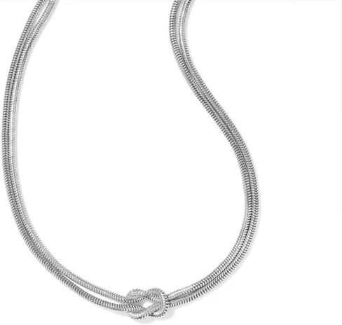 Knot Necklace for Women Dainty Snake Chain Statement Choker Necklaces Adjustable Twisted Knot Infinity Lariat Necklace Punk Hip Hop Jewelry Gift in Saudi Arabia