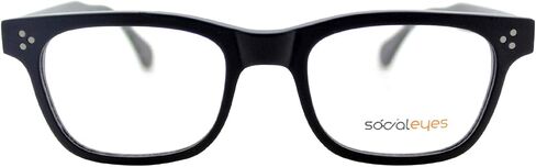 SocialEyes Italian Handmade Colorful Square Acetate Eyeglasses, Non-Prescription/Rx-able Designer Glasses Frame for Men Women in Saudi Arabia