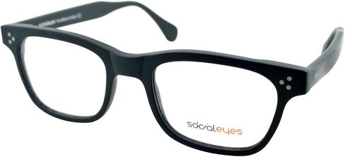 SocialEyes Italian Handmade Colorful Square Acetate Eyeglasses, Non-Prescription/Rx-able Designer Glasses Frame for Men Women in Saudi Arabia