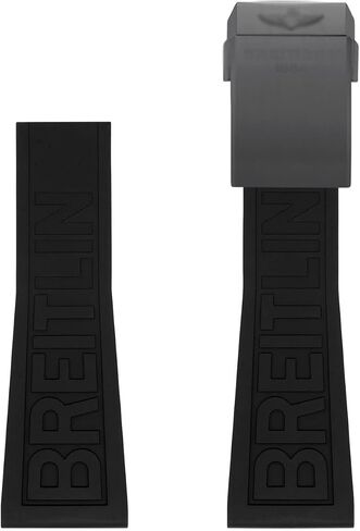 بالنسبة إلى Breitling Watchbands 22mm 24mm Rubber Watchband لـ Avenger Navitimer World Rubber Rubber Rubber Prote Black Diver Pro Rubber Strap مع مشبك in Kuwait