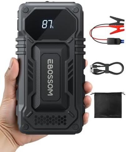 Car Battery Jump Starter, Battery Jump Box, Vehicle Jump Booster with Smart Jumper Cables,LED Light Emergency Car Kits for Vehicles,Arrancador Ae Batería in Kuwait