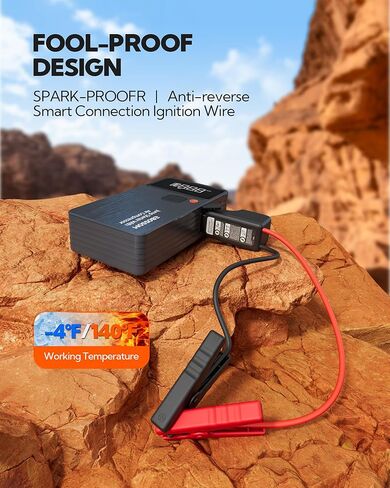 Car Battery Jump Starter, Battery Jump Box, Vehicle Jump Booster with Smart Jumper Cables,LED Light Emergency Car Kits for Vehicles,Arrancador Ae Batería in Kuwait