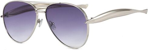 laureles Fashion Oversized Pilot Sunglasses Women Gold Champagne Lenses Metal Frame Eyewear Shades Female in Kuwait