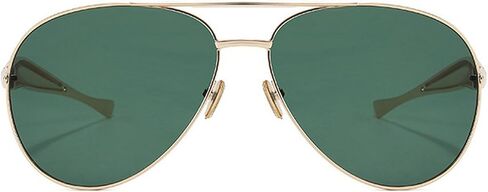 laureles Fashion Oversized Pilot Sunglasses Women Gold Champagne Lenses Metal Frame Eyewear Shades Female in Kuwait