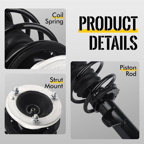 KUSATEC Front Pair Complete Struts Shock Absorber fit for 2006-2013 BMW 128i 135i 135is 325i 328i 330i 335d 335i 335is, 11374 11373 Struts with Coil Spring Assemblies in Saudi Arabia