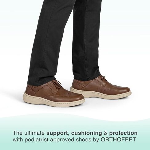 Orthofeet Men's Orthopedic Leather Moreno Dress Shoe in Saudi Arabia