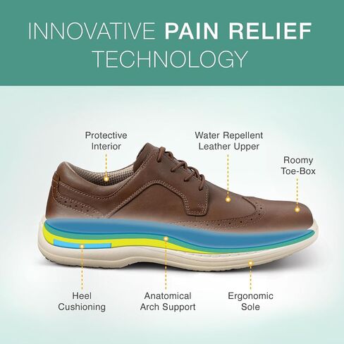 Orthofeet Men's Orthopedic Leather Moreno Dress Shoe in Saudi Arabia