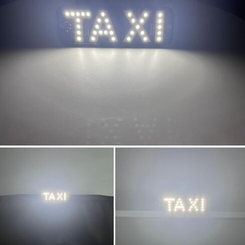 Taxi LED Light, White LED Sign for Car Windshield, USB Plug, Suction Cups in Kuwait
