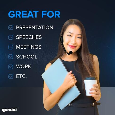 Gemini UHF Wireless Microphone Bundle – Professional Handheld & Lapel Mics, Dual-Channel Receiver, Long Range for Live Performance & Presentations (Hand Held Frequencies 3 + 4) in Kuwait