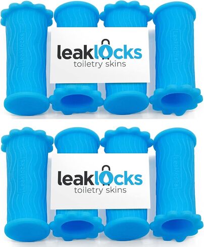 Skins Skins ™ Leaklocks® Skins ™ مرنة لتسرب حاوية السفر في الأمتعة. لأدوات النظافة القياسية والسفر. ملحق قابل لإعادة الاستخدام لحقيبة حقيبة السفر والأمتعة المحمولة in Saudi Arabia