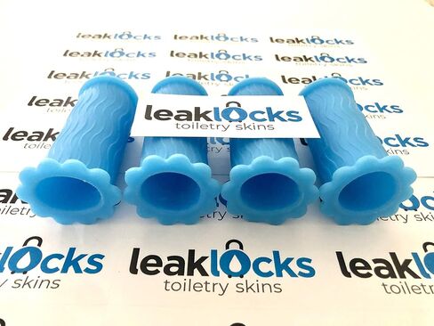 Skins Skins ™ Leaklocks® Skins ™ مرنة لتسرب حاوية السفر في الأمتعة. لأدوات النظافة القياسية والسفر. ملحق قابل لإعادة الاستخدام لحقيبة حقيبة السفر والأمتعة المحمولة in Saudi Arabia