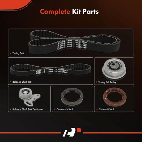 A-Premium Engine Timing Belt Kit Compatible with Dodge 2000 GTX 1989-1990 & Eagle 2000 GTX 1991-1992 & Mitsubishi Galant 1989-1992 - SOHC 2.0L in Saudi Arabia