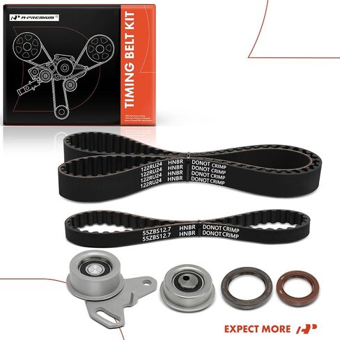 A-Premium Engine Timing Belt Kit Compatible with Dodge 2000 GTX 1989-1990 & Eagle 2000 GTX 1991-1992 & Mitsubishi Galant 1989-1992 - SOHC 2.0L in Saudi Arabia