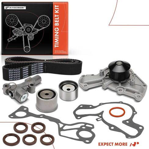 مجموعة حزام توقيت محرك A-premium مع مضخة المياه متوافقة مع سيارات Dodge & Mitsubishi-Stealth 1991-1996 ، 3000GT 1991-1999 ، Diamante 1992-1995-DOHC 3.0L in Saudi Arabia