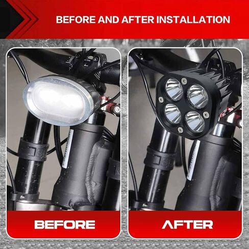 مصباح الأمامي الأمامي المصباح الأمامي للدراجة الأمامية ، قابس N Play Light Bar مع التبديل لـ Sur Ron Light Bee X S Segway X160 X260 Dirt Bike (مصباح بيضاوي) in Saudi Arabia
