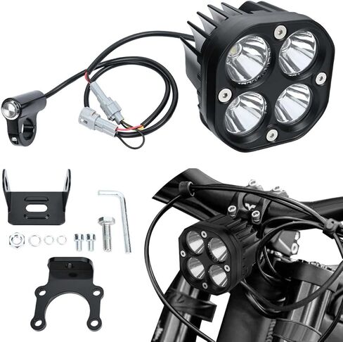مصباح الأمامي الأمامي المصباح الأمامي للدراجة الأمامية ، قابس N Play Light Bar مع التبديل لـ Sur Ron Light Bee X S Segway X160 X260 Dirt Bike (مصباح بيضاوي) in Saudi Arabia